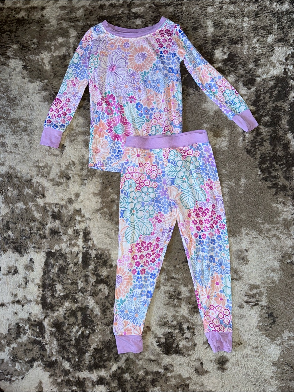 Little Sleepies doodle blooms Kids Pajama Set